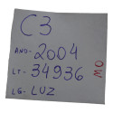Luz Cortesia Interna Central Teto Citroen C3 2004 Origina