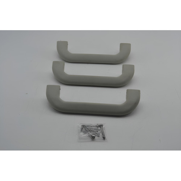 Kit 3 Puxador Alça Teto Pqp Volkswagen Fox 2013 Original Cinza