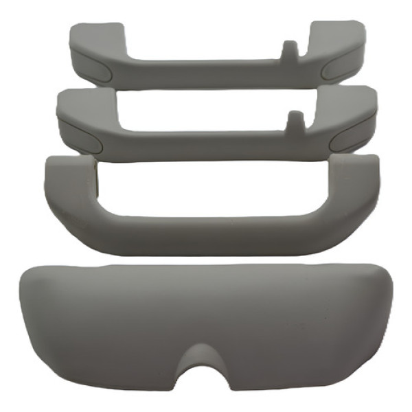 Kit 3 Puxador Teto Pqp + Porta Oculos Palio 2015 Original Cinza