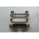 Kit 3 Puxador Teto Pqp + Porta Oculos Palio 2015 Original Cinza