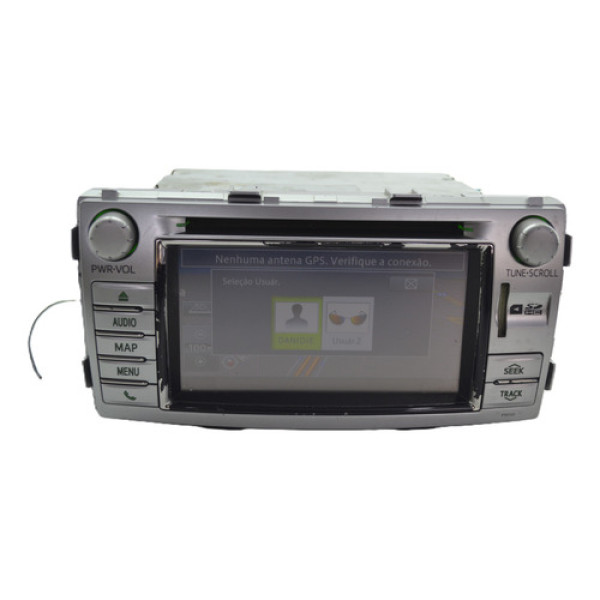 Radio Multimidia Painel Toyota Hilux 2013 Original Cinza