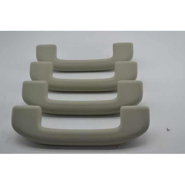 Kit 4 Puxador Alça Pqp Teto Nissan Grand Livina 2010 Origina Cinza