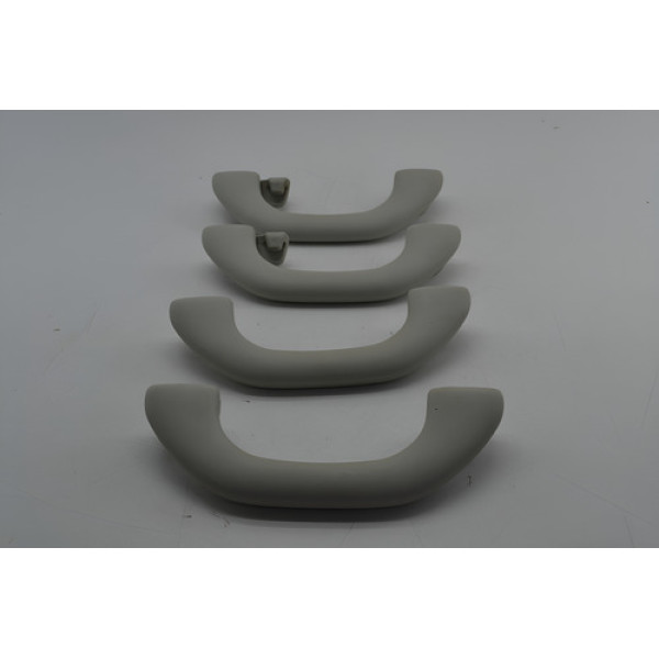 Kit 4 Puxador Alça Teto Pqp Vw Bora 2001 Golf Original - Cinza