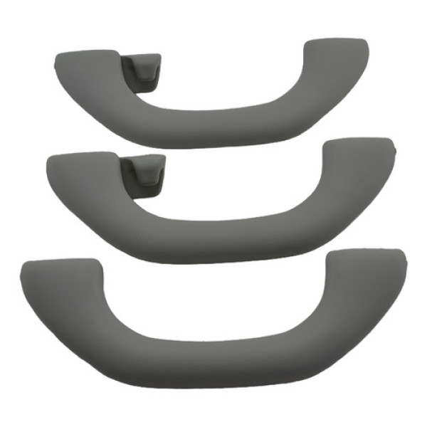 Kit Com 3 Puxador Alça Teto Pqp Vw Polo 2012 Original - Cinza