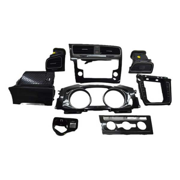 Kit Difusor Moldura Painel Console Golf 2013/19 Black Piano - Black Piano