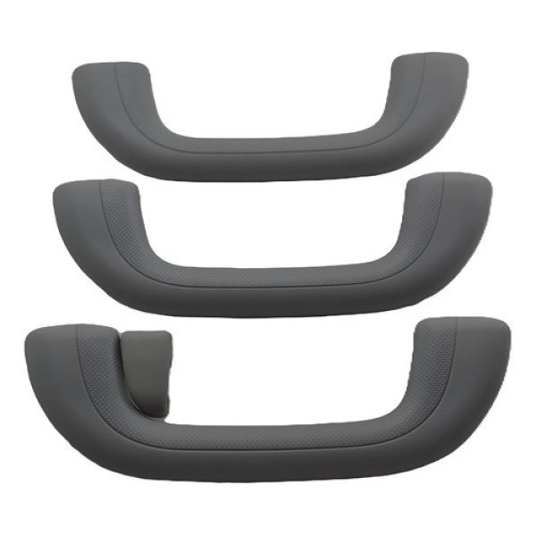 Kit Com 3 Puxador Alça Teto Pqp Hyundai I30 2010 Original Cinza-escuro