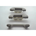 Kit 3 Apoio Puxador Alça Teto Pqp Fiat Toro 2019 Original Cinza