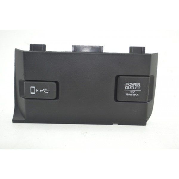 Moldura Com Tomada 12v Usb Console Honda Civic 2018 Original