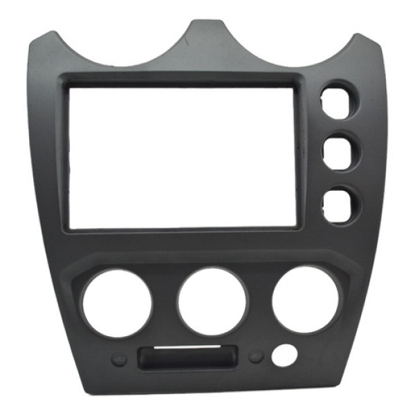 Moldura Central Radio Painel Ford Fiesta 2009 Original Prateado