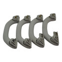 Kit 4 Puxador Alça Teto Pqp Volkswagen Polo 2005 Original Cinza