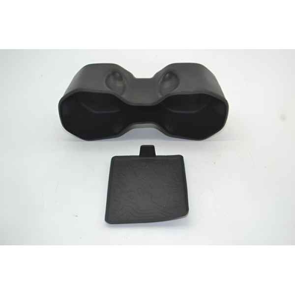 Kit 2 Borracha Porta Copos Console Renegade 2016 Original Preto