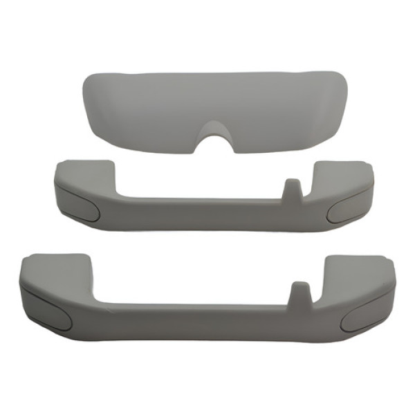 Kit Com 2 Pqp Alça Teto + Porta Oculos Fiat Palio 2014 Orig Cinza