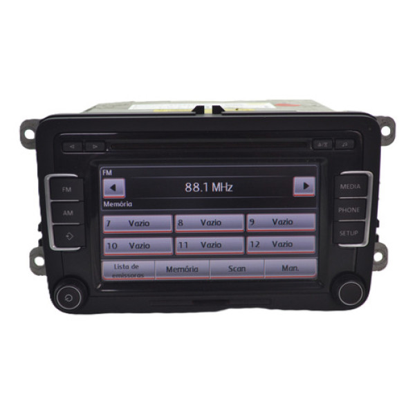 Multimidia C/code Vw Jetta Passat Novo Fusca Original Preto