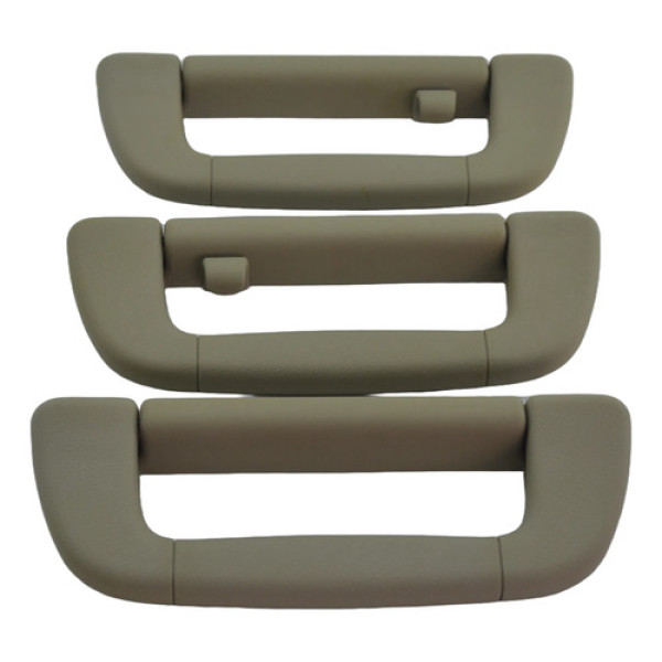 Kit 3 Puxador Alça Apoio Teto Pqp Azera 2009 Original Bege