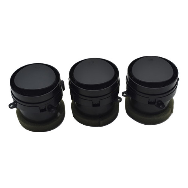 Kit 3 Difusor Ar Central Preto Painel Argo Cronos Orig Fiat