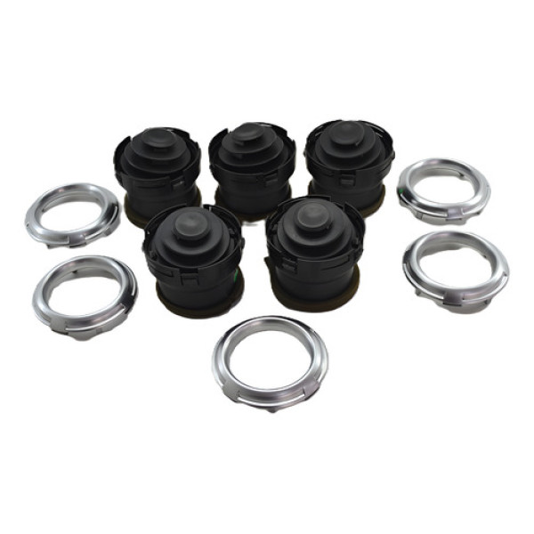 Kit 5 Difusor Ar Painel Com Aro C3 Picasso 2013 Original