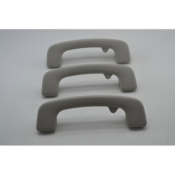 Kit 3 Puxador Pqp Alça Teto Com Cabide Citroen C4 Original Cinza