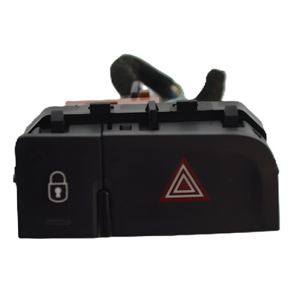 Botão Pisca Alerta Trava Painel Citroen C3 2017 Original - Preto