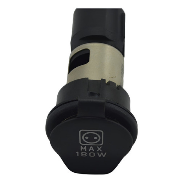 Tomada Energia 12v C/tampa Fiat Mobi 2021 Original Preto