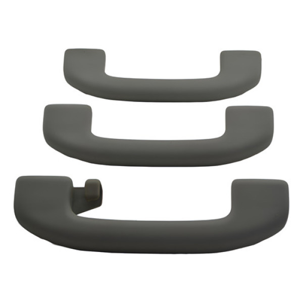 Kit Com 3 Puxador Alça Teto Pqp Nissan Sentra 2014 Original Cinza