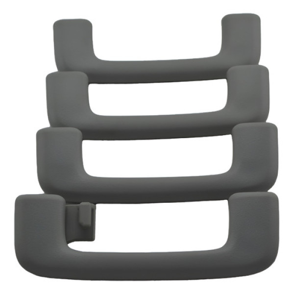 Kit Com 4 Puxador Alça Teto Pqp Mitsubishi Asx 2014 Original Cinza