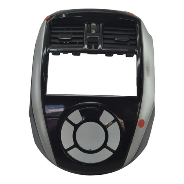 Moldura Acabamento Central Painel Versa 2017 Original Preto