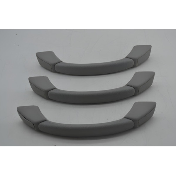 Kit 3 Puxador Teto Pqp Mitsubishi Pajero Tr4 2013 Original Cinza-escuro