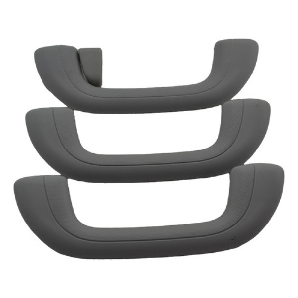 Kit 3 Puxador Alça Teto Pqp Elantra 2013 Original Cinza