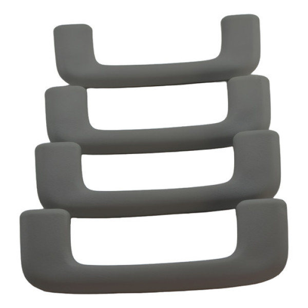 Kit 4 Puxador Alça Teto Pqp Mitsubishi Lancer 2013 Original Cinza-escuro