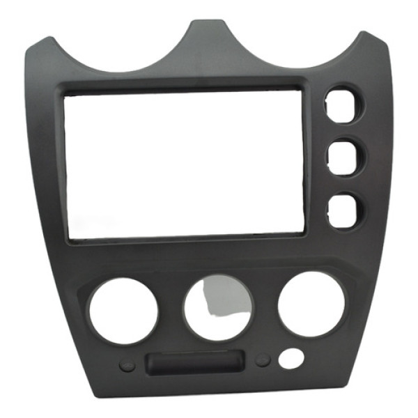 Moldura Central Radio Painel Ford Fiesta 2012 Original Prateado