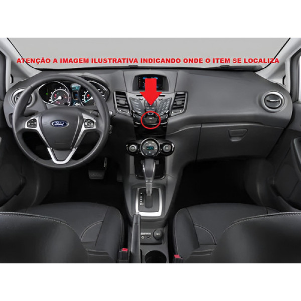 Botão Pisca Alerta Trava Destrava New Fiesta 2017 Original - Preto