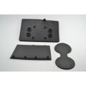 Kit 3 Borracha Acabamento Console Vw Touareg 2013 Original