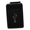 Entrada Conector Usb Auxiliar Painel Yaris 2019 Origina Preto
