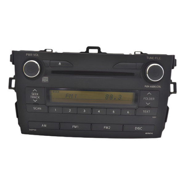 Radio Som Painel Toyota Corolla 2008 Original 8612002840