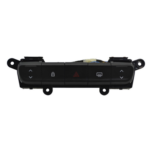 Botão Pisca Alerta Trava Desembaçador Renault Kwid 2020 Orig - Preto