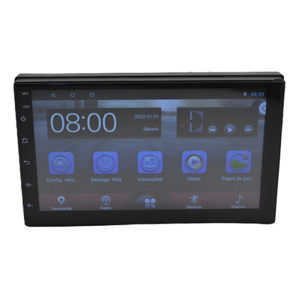 Multimidia Knup Android 7p March Versa Sentra Tiida Preto