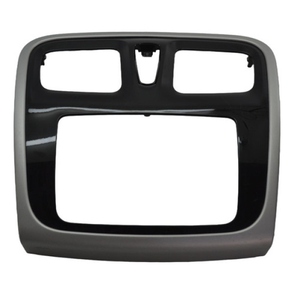 Moldura Radio Central Painel Sandero 2018 Logan Original Prateado