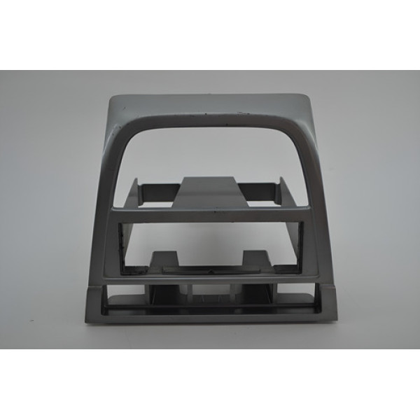 Moldura Radio Central Painel Volkswagen Gol 2012 2013 Origin Cinza