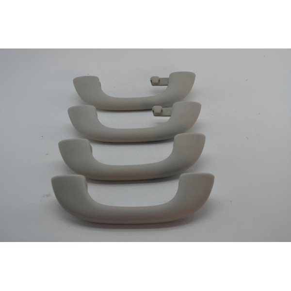 Kit 4 Puxador Alça Teto Pqp Peugeot 308 2016 Original - Cinza-escuro