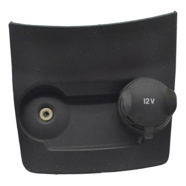 Moldura Tomada 12v Entrada Aux New Fiesta 2011 Original Preto