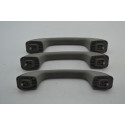 Kit 3 Puxador Alça Teto Pqp Renault Logan 2010 Sandero Orig Cinza-escuro