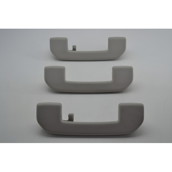 Kit 3 Puxador Alça Teto Pqp Citroen C4 Lounge 2017 Original Cinza