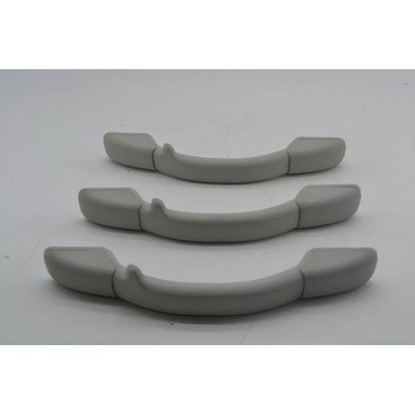 Kit 3 Puxador Alça Teto Pqp Citroen C3 Picasso 2012 Original Cinza