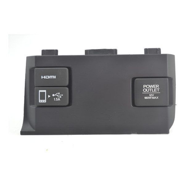 Moldura Com Tomada 12v Usb Hdmi Honda Civic 2019 Original Preto