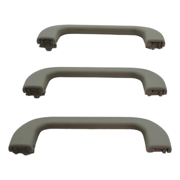 Kit 3 Apoio Puxador Alça Teto Pqp Vw Fox 2014 Original Cinza