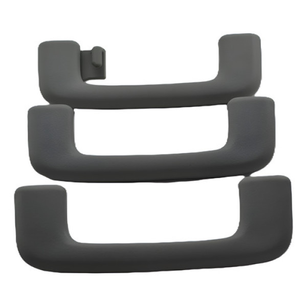 Kit 3 Puxador Alça Teto Pqp Mitsubishi Asx 2012 Original Cinza-escuro