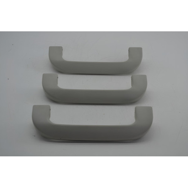 Kit Com 3 Puxador Alça Teto Pqp Vw Fox 2008 Original - Cinza