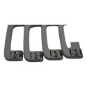 Kit Com 4 Puxador Alça Teto Pqp Mitsubishi Asx 2014 Original Cinza
