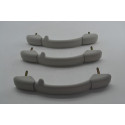 Kit Com 3 Puxador Alça Teto Pqp Citroen C3 2011 Original Cinza