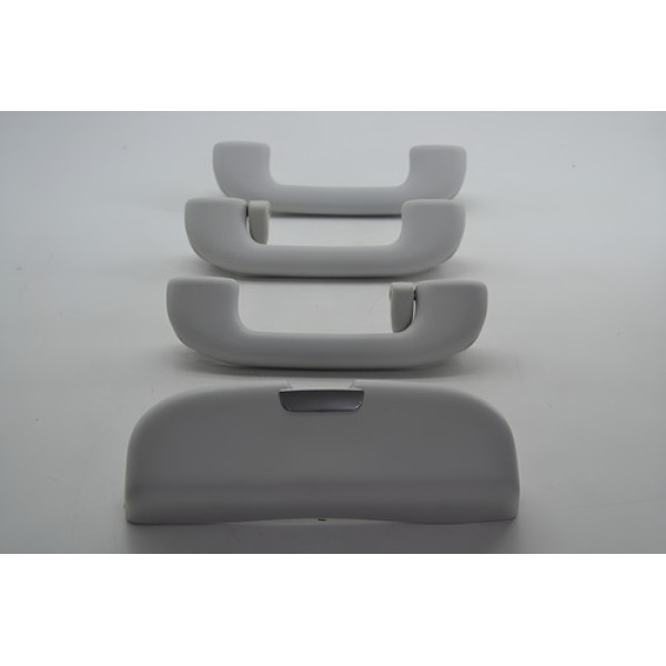 Kit Com 3 Alça Teto Pqp + Porta Oculos Renegade 2019 Origina - Cinza-escuro